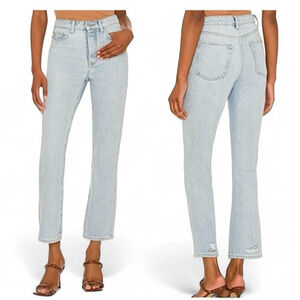 Lovers & Friends Jeans Womens 27 Reece High Rise Rigid Slim Straight Button Fly